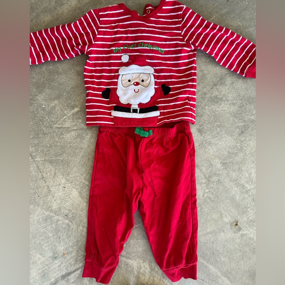 Red Striped Santa Pajama Set